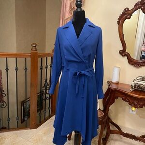 Calvin Klein Aerowash Long Sleeve High-Low Shirtdress